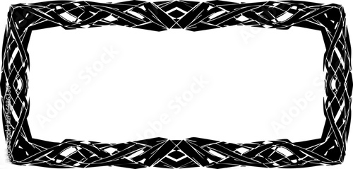 Konstfotografi Intricate black Celtic knot border design, perfect for adding elegant, timeless framing to invitations, certificates, or artistic projects