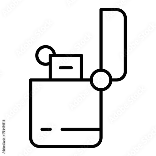 Trekking Lighter Icon Vector. Camping Fire Lighter Logo