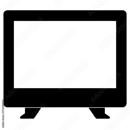 lcd monitor isolated on white