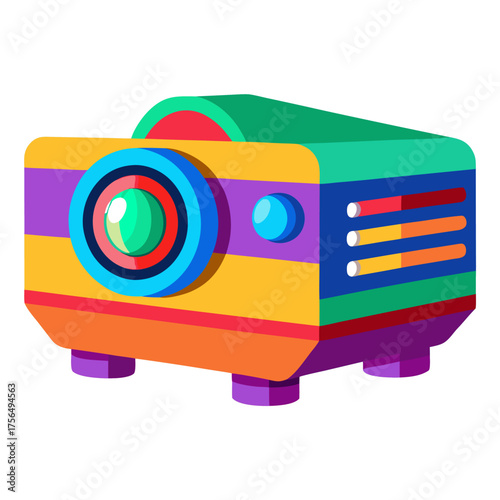 digital projector on a white background