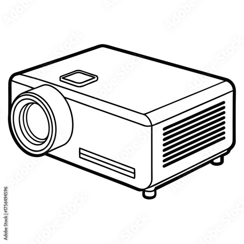 vector illustration of a digital projector