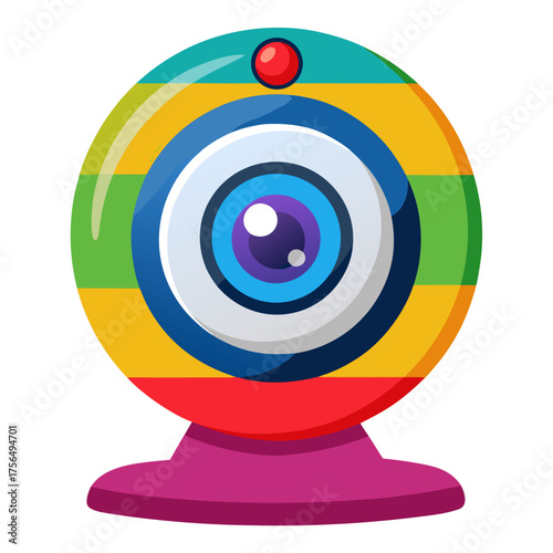 vector illustration of a colorful Webcam