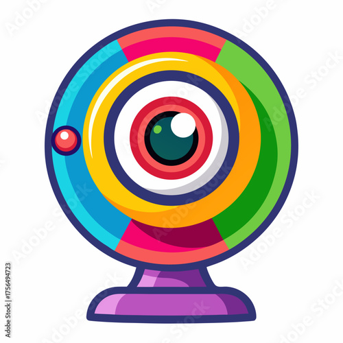 3d render of a rainbow Webcam