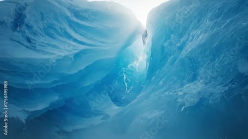 Winter glacier creak haze scene 3