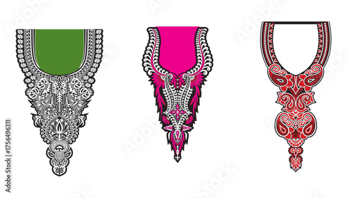 women dress neckline beautiful design collection vector illustration 