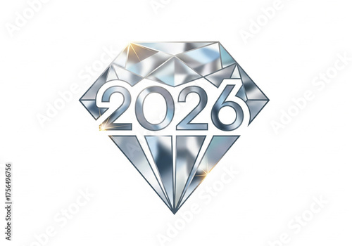 Futuristic 2026 Diamond A Glimmering Vision of Innovation and Progress in the Digital Age, Sparkling with Technological Advancement