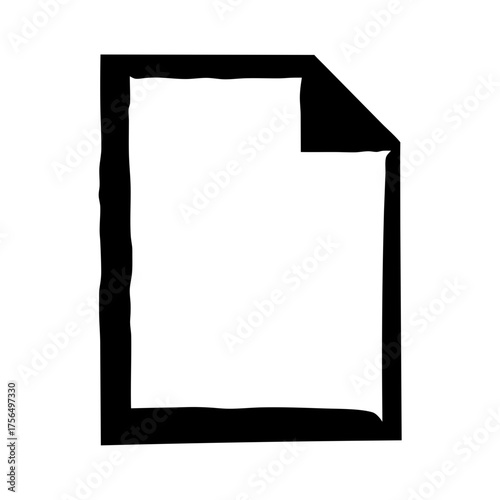 Illustration of a sheet of paper with a flipped corner design