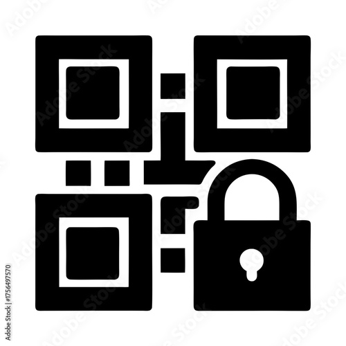 Decentralized security illustration showcasing blockchain technology connected to padlock security