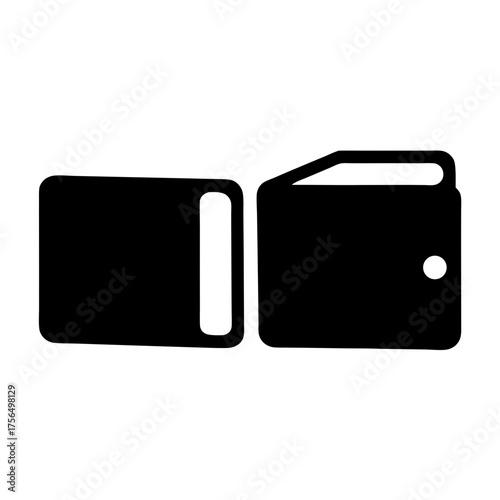 Stylized car door icons illustrating open or closed status with basic shapes