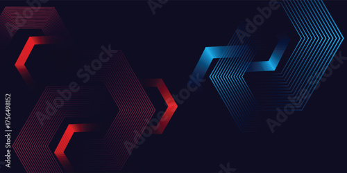 Abstract blue modern background with dynamic geometric shapes. eps 10