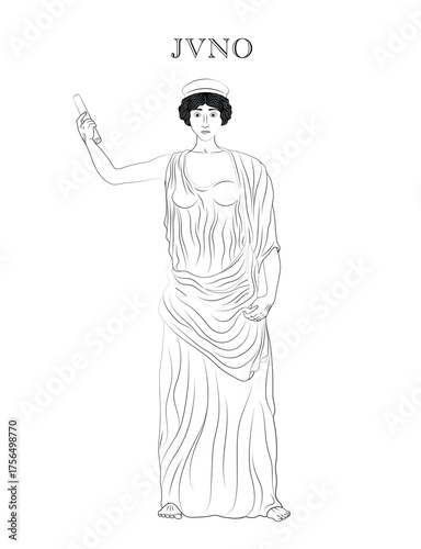 Roman goddess Juno, queen of the gods and a goddess of love and marriage