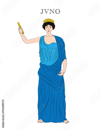 Roman goddess Juno, queen of the gods and a goddess of love and marriage