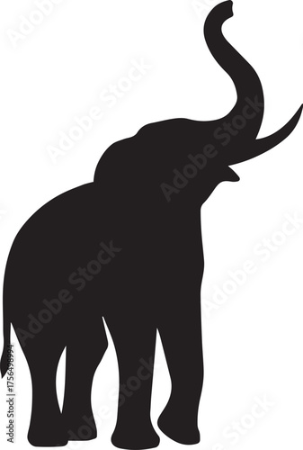 Elephant Silhouettes in Motion and Grace
