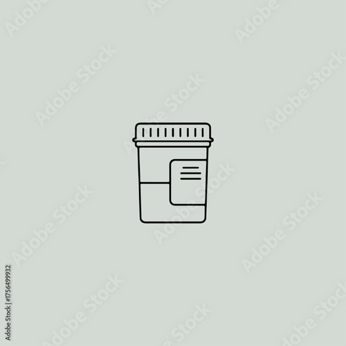 Urine test icon flat vector design.