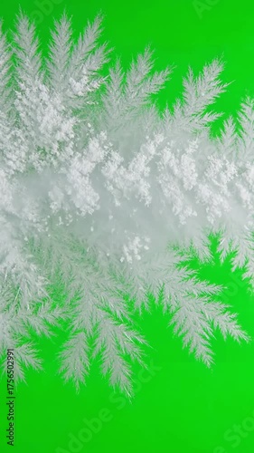 Green Screen Compositing Element with freezing window glass horizontal animation time lapse fast frost process ice and snow abstract 3d alpha mask 4k ultra hd 3840x2160 distortion, overlay, glitch