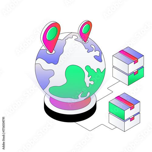 A perfect design icon of global delivery