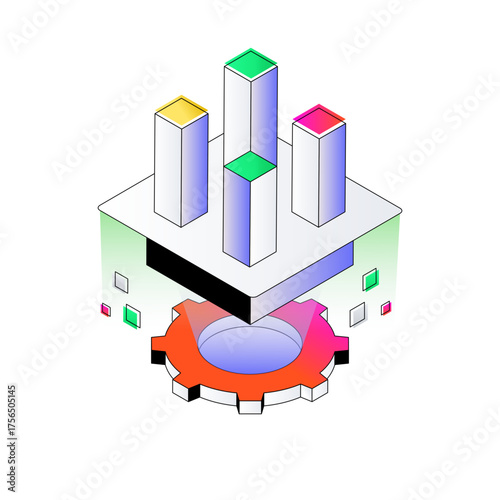 Modern design icon of business management