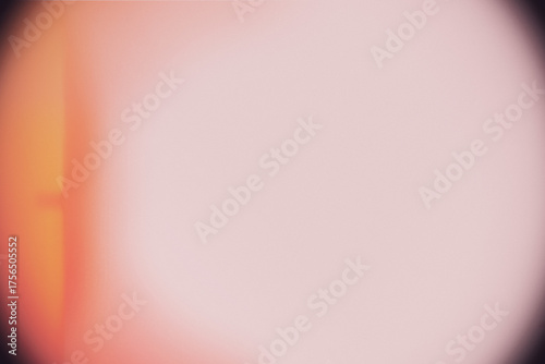 Retro toy camera photo tempkate with vignetting, red light leak on transparent background
