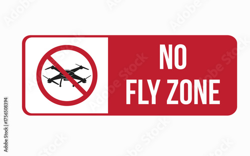 No fly zone sign indicating a restricted area for drones, ensuring safety and compliance with regulations in a designated airspace or location