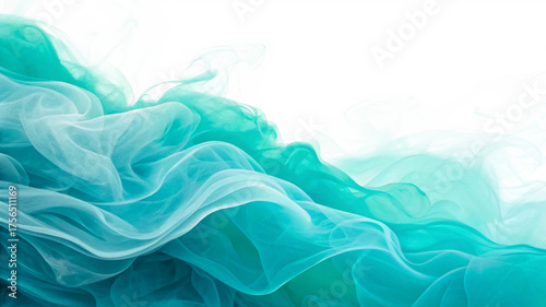 abstract blue smoke isolated on white background 