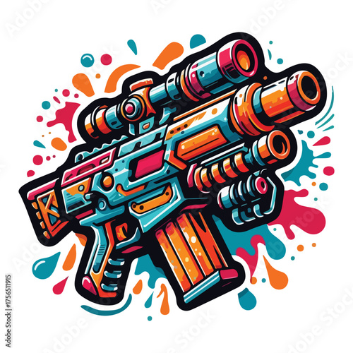 Nerf gun SVG, kids toy svg, foam darts, nerf target, Target Guns
