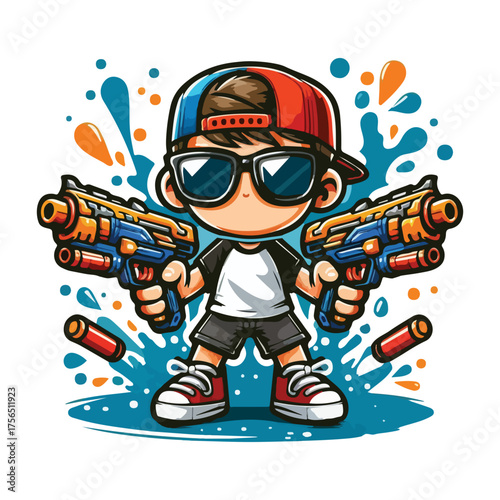 Nerf gun SVG, kids toy svg, foam darts, nerf target, Target Guns