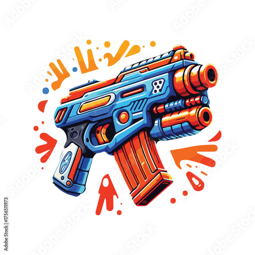 Nerf gun SVG, kids toy svg, foam darts, nerf target, Target Guns