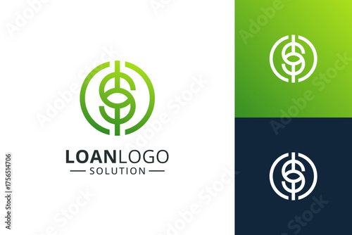 Letter S financial logo template. Abstract monogram logo usable for business, corporate and loan solution.