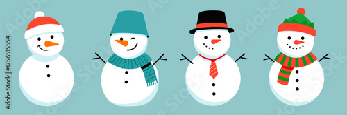 Snowman vector. Snow man vector cartoon