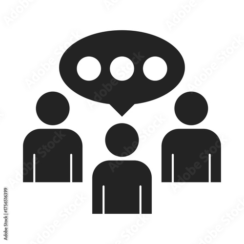 people talking flat vector icon