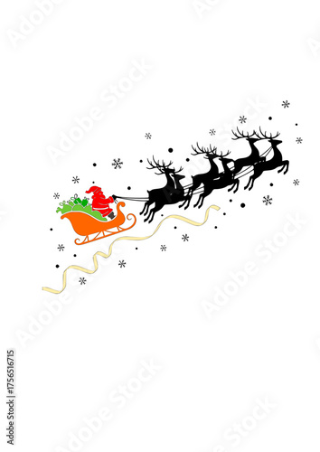 Christmas reindeer with Santa clause