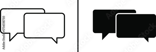 Conversation Bubbles: Dialogue illustration, capturing the essence of communication, a design to depict conversation, in both negative and positive space, symbolizing the power of words.