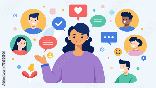 A culture that places more value on external validation and social media likes than personal progress and selfcare.. Vector illustration