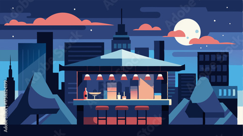 A hidden gem rooftop bar tucked away from the bustling streets below providing a serene escape in the heart of the city.