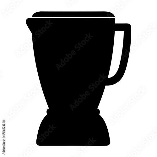 Silhouette of a modern kitchen blender appliance in a minimalist presentation