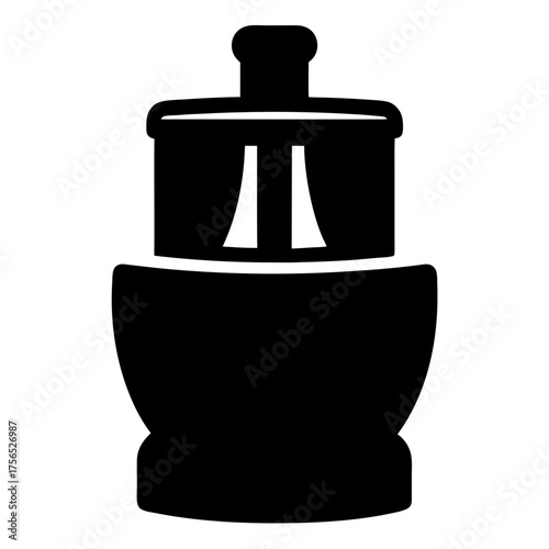 Black silhouette illustration of a manual juicer perfect for healthy lifestyle blogs