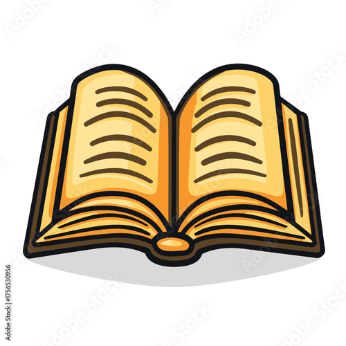 Open Book with Blank Pages Ready for Reading and Learning.