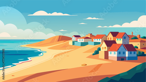 A picturesque beachfront town surrounded by rolling dunes and pristine beaches perfect for long walks and quiet sunsets over the horizon.