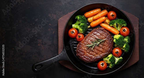 Grilled Steak with Vegetables A Healthy and Delicious Meal Ready to Eat