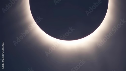 Wallpaper Mural Majestic Solar Eclipse Unveils a Glowing Corona and Ethereal Light Rays Through Hazy Clouds Torontodigital.ca