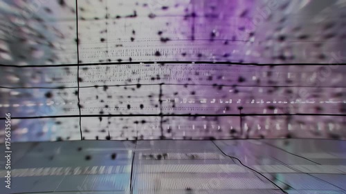 Wallpaper Mural Dynamic Journey Through a Futuristic Digital Matrix with Flowing Data and Shifting Purple Hues Torontodigital.ca