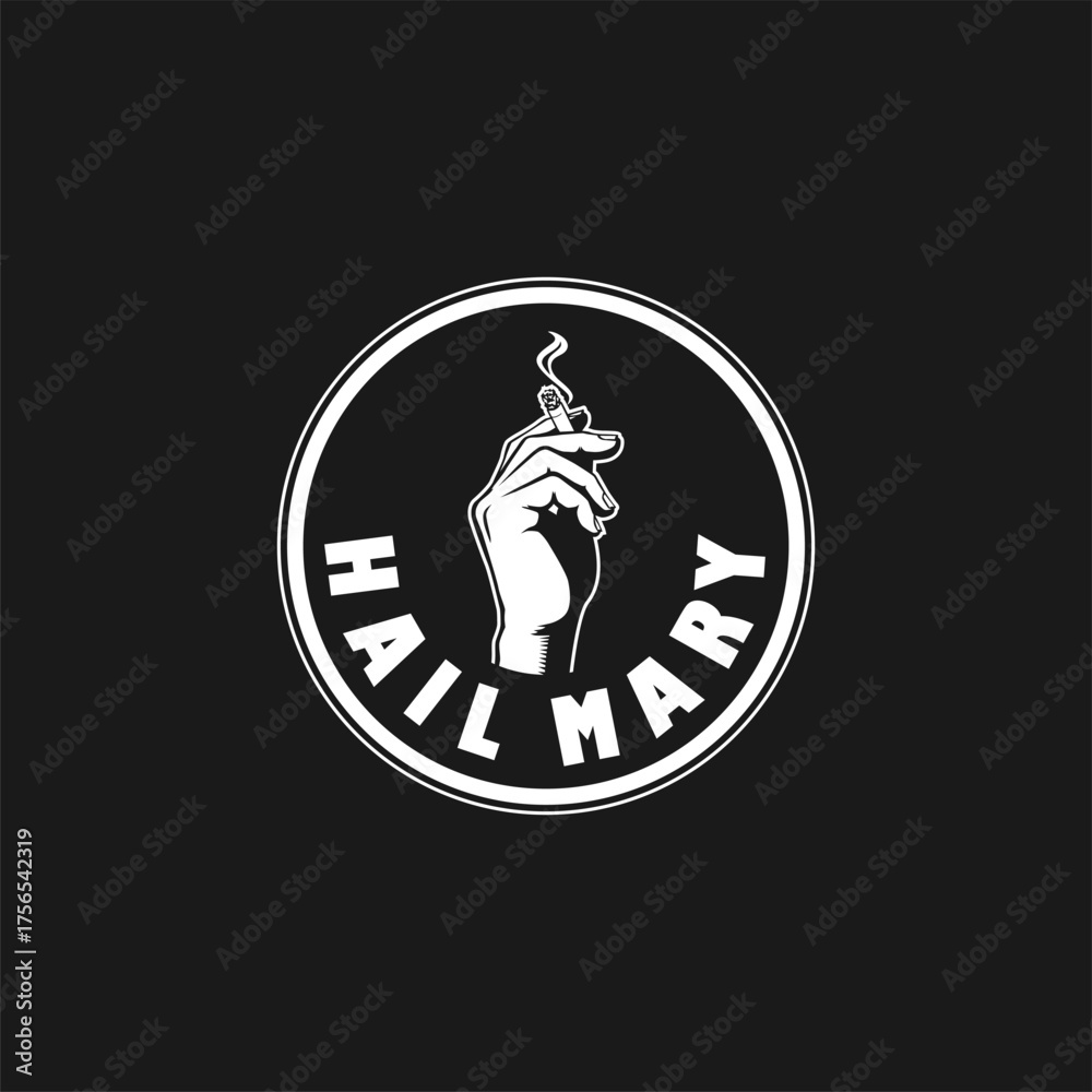 Obraz premium vector logo design hand holding cigarette, vintage, hail no smoking, mary, area, not area, woman, pictogram, outline, zone, background, people, flat, set, simple, white, clipart, website