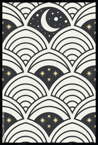 Vintage seamless pattern. Vector illustration. Can be used for wallpaper, pattern fills, web page background, surface textures.
