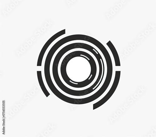 Abstract circular shape, geometric pattern, graphic design