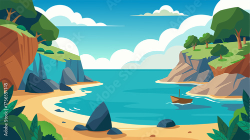 A hidden gem of a cove its secluded location makes it a serene and peaceful spot for a quiet and relaxing afternoon by the sea.