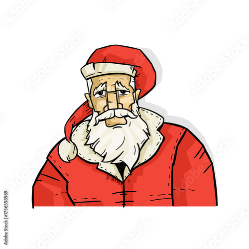 cartoon santa claus - vector illustration