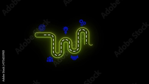 Business analytics and review concept. Review evaluation time for review inspection assessment auditing. Learning, improvement, planning and development. End of year business idea. glowing animation