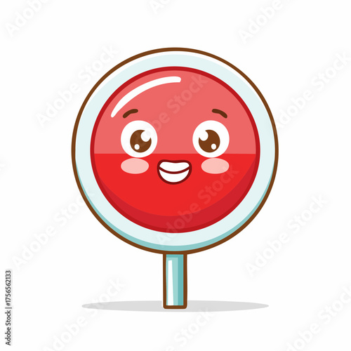 Adorable round candy character with a sweet smile, perfect for joyful designs, children's content, or playful branding, radiating happiness and fun vibes