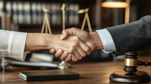 Legal Agreement Handshake - Justice, Law, and Professional Collaboration.