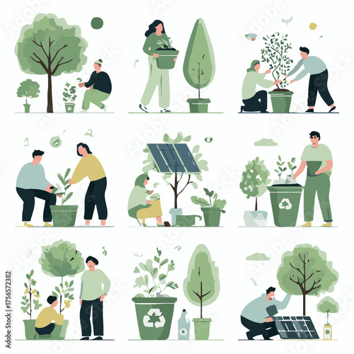 Sustainable forest project vector